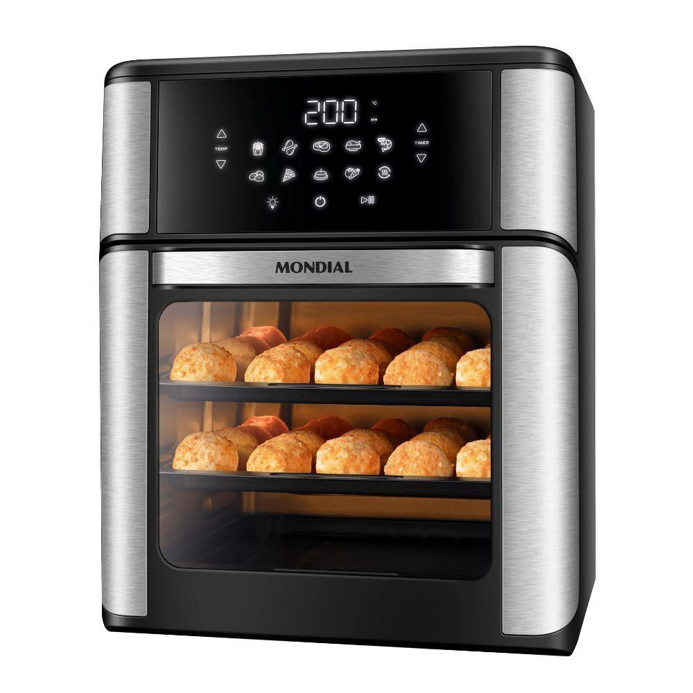 Fritadeira Mondial Air Fryer Oven 12 Litros Afon Preto/inox 220V