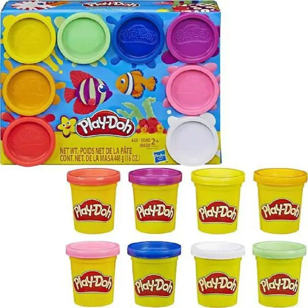 Massa Playdoh com 8 Potes Rainbow - Hasbro