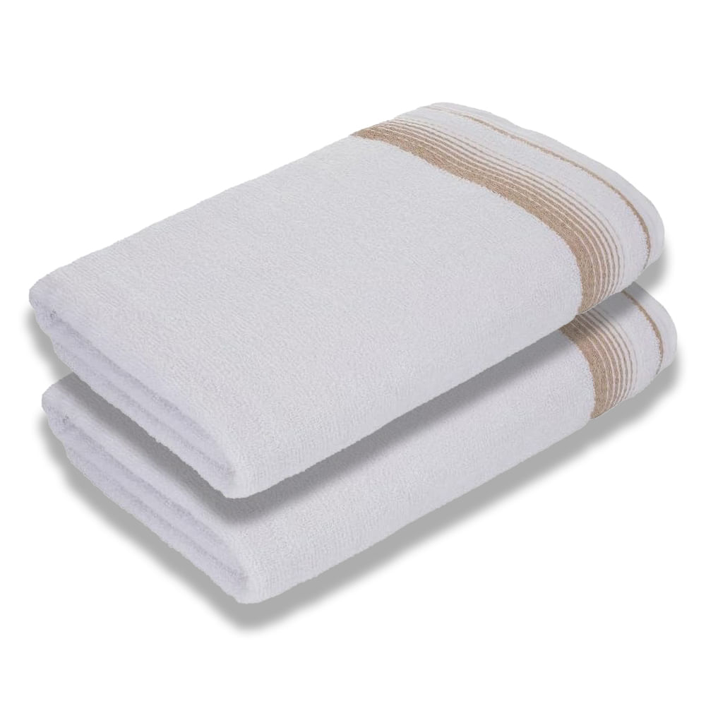 Jogo com 2 Toalhas de Banho Luxury Soft Beka 360 g/m² Luxo Branco