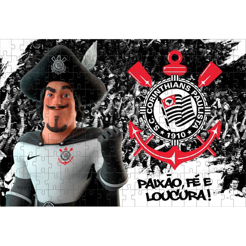 Quebra-Cabeça Corinthians Brasão 200 Peças - Mimo