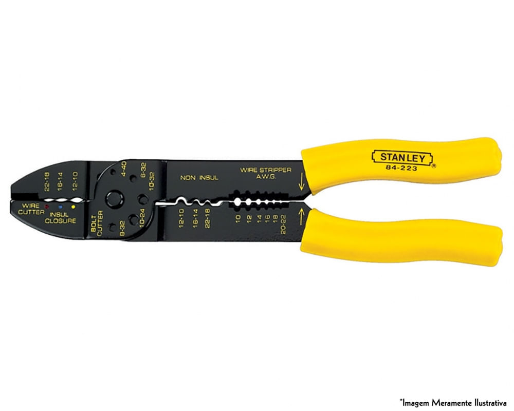 Alicate Eletricista 9.1/2 228Mm Stanley 84223 Blister