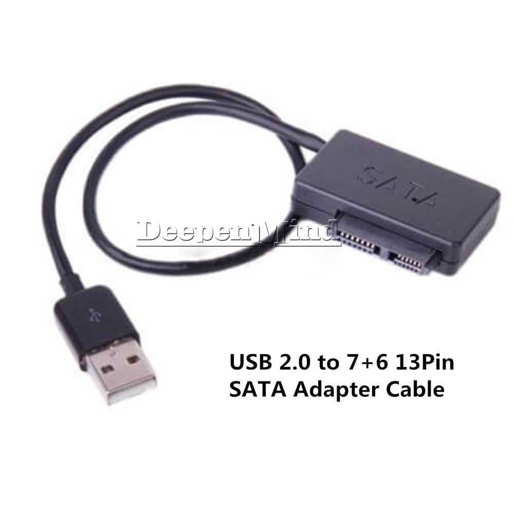 Adaptador Drive Dvd Cd Mini Sata Slimline Para Usb