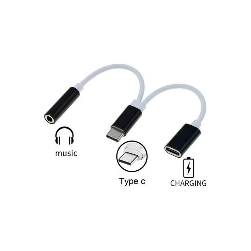 Adaptador Type C Com Saida P2 E Para Recarga Xtrad - Xt-2144