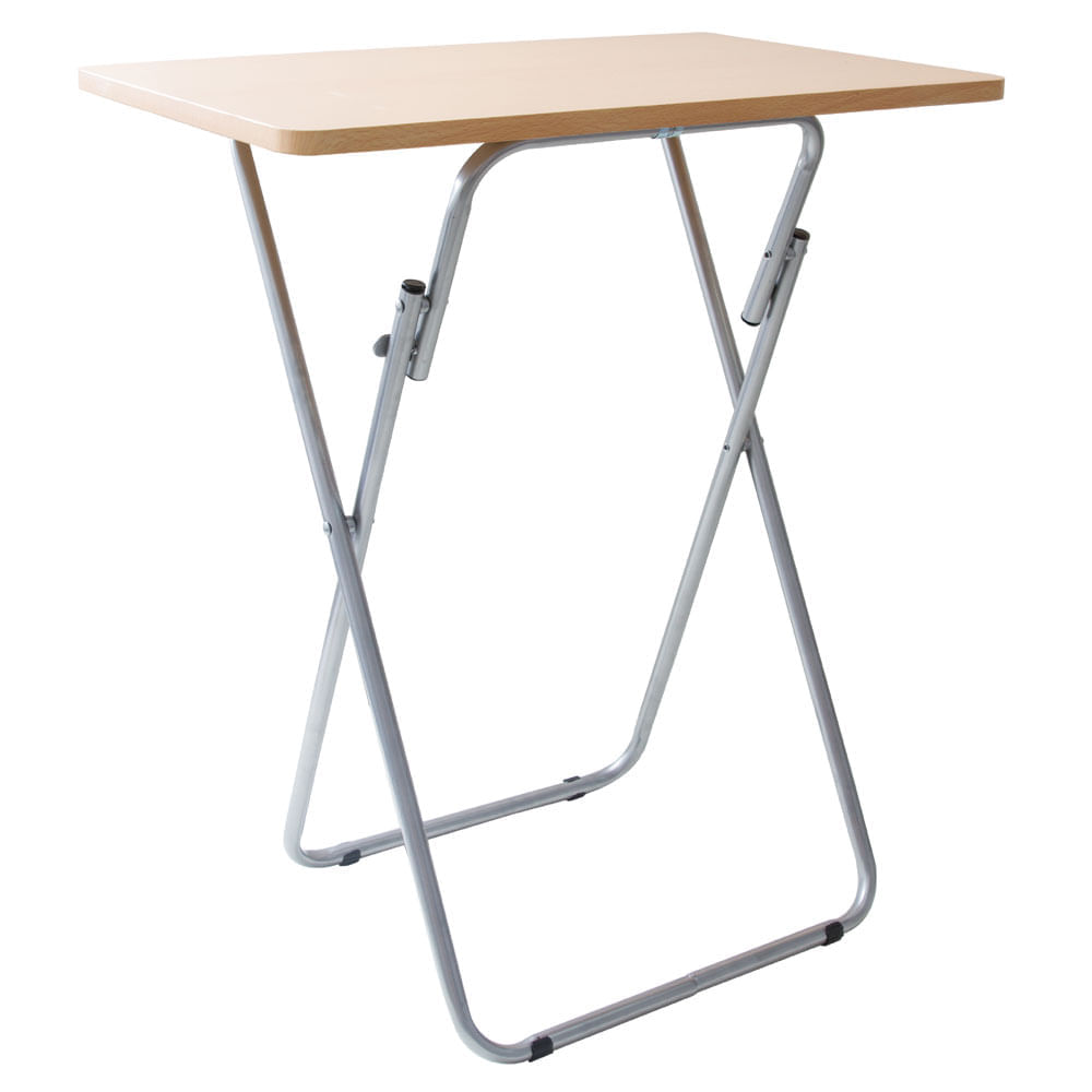 Mesa Dobrável Retangular Cazza Madeira Clara