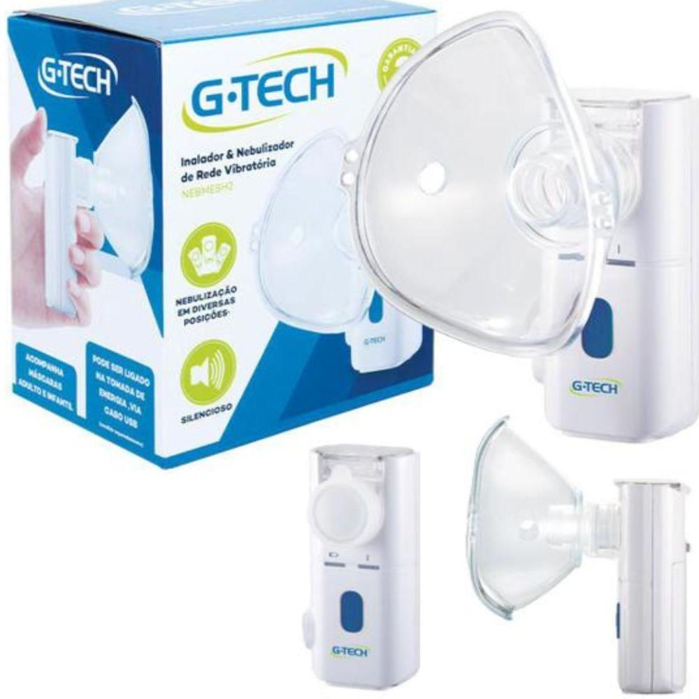 Nebulizador Sem Fio Recarregável Inalador G-tech Nebmesh 2