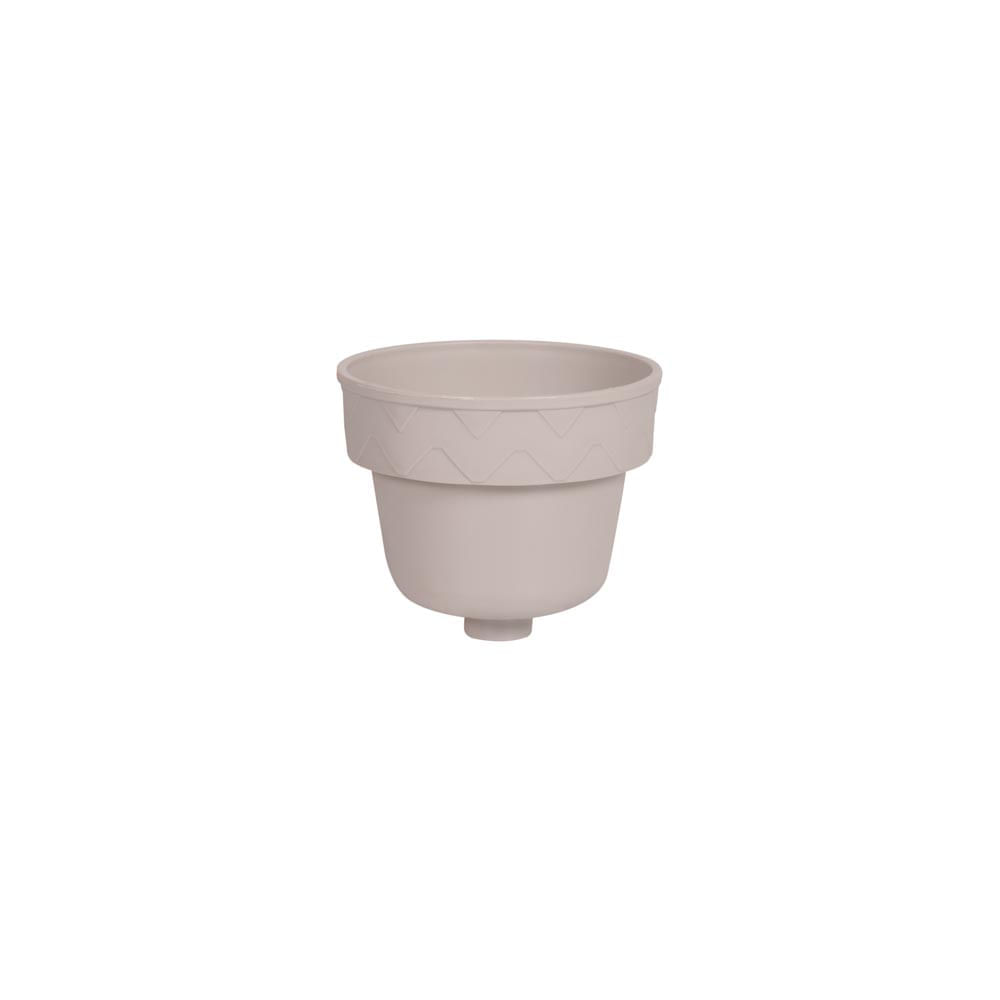 Vaso 2 em 1 10cm Branco Antigo