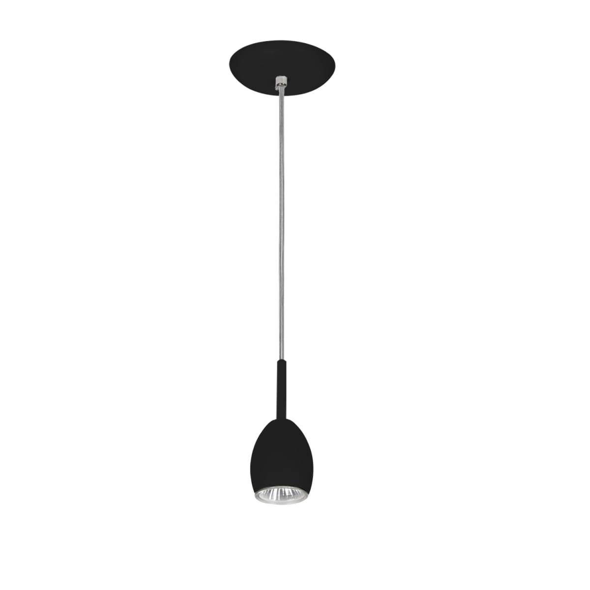 Lustre Pendente Design Zo 01 1 Lâmpada Gu10 Preta