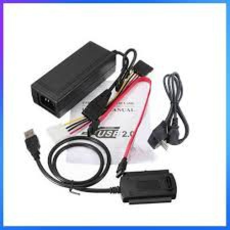 FONTE 3 EM 1 CABO CONVERSOR ADAPTADOR IDE PARA SATA USB 2.0 HD