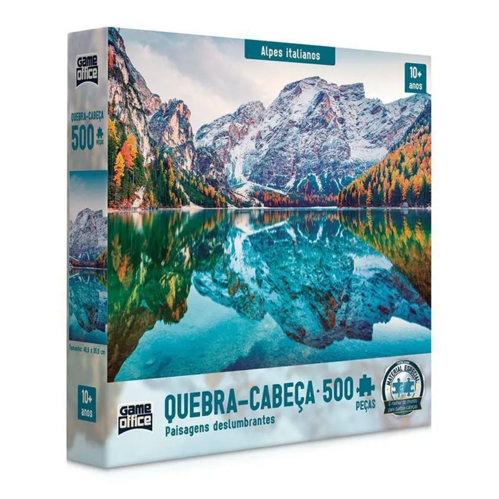 Quebra-Cabeça Paisagens Deslumbrantes Alpes Italianos -500pç