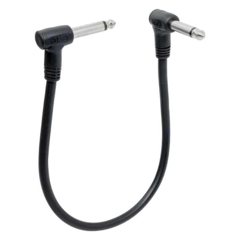 Cabo Áudio Plug P10 Mono 90° 30cm Para Equipamentos Musicais