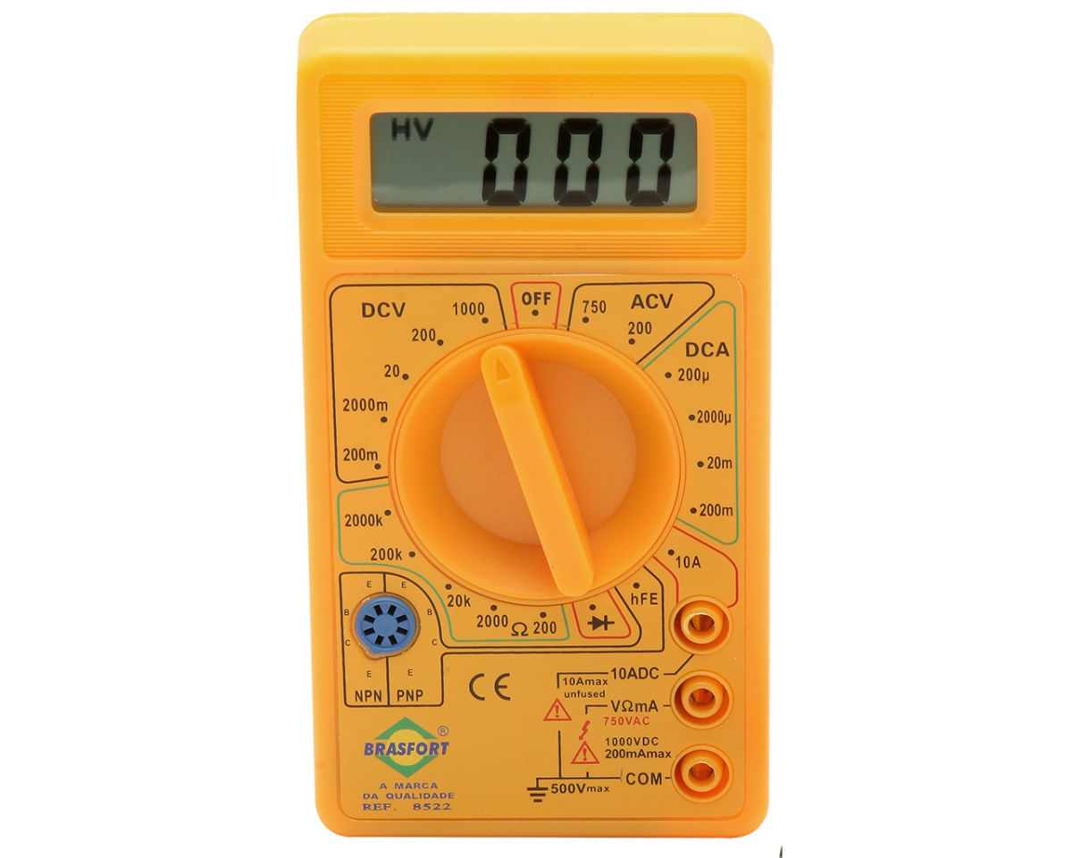 Multimetro Digital Eletronico Blister Ref8522