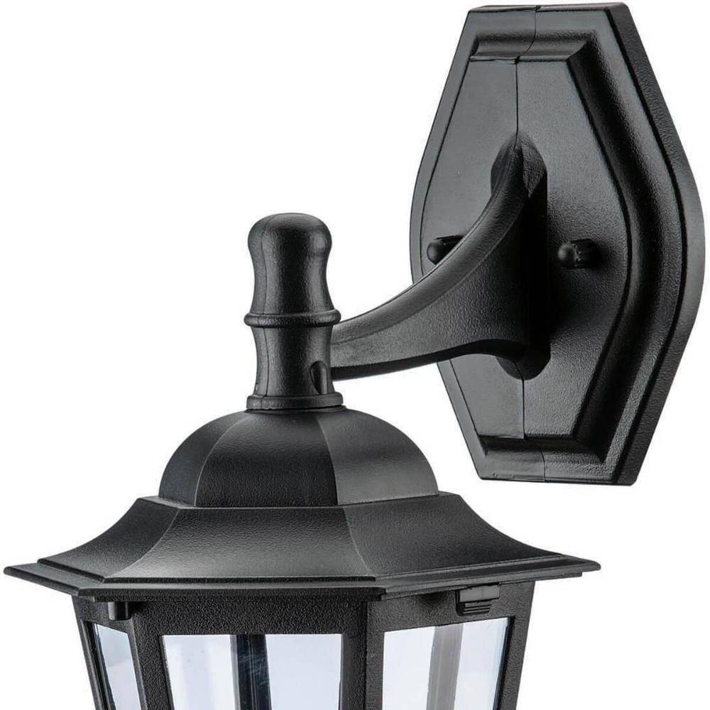 Kit 12 Arandelas de Parede Luminárias Externas Preta Clássica Colonial Lâmpada E27 Dital