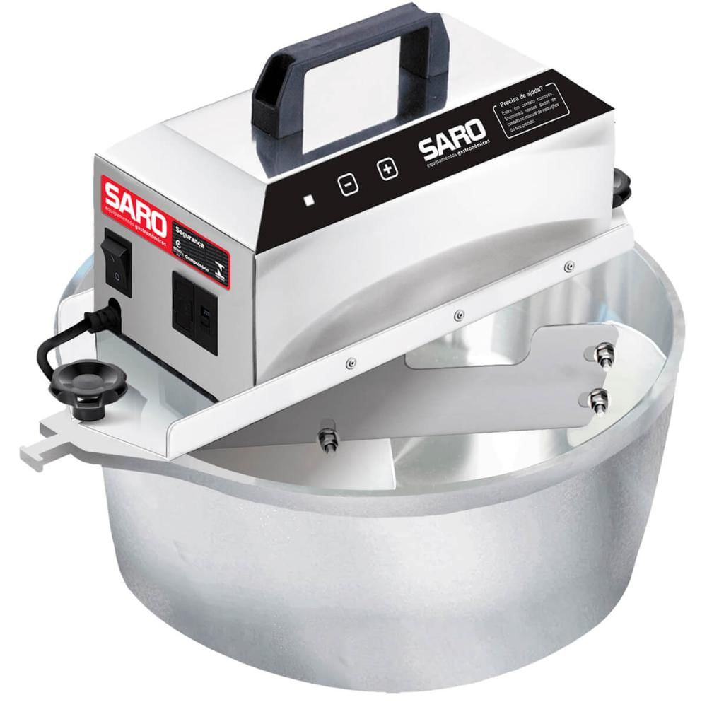 Panela Misturadora Automática Elétrica 4L para Doces e Salgados Saro Bivolt Cinza