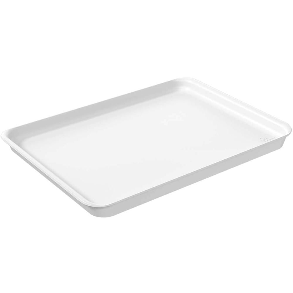 12 Bandejas Plásticas para Servir Hamburguer 32x23cm Restaurante Branco A4 Uno Coza