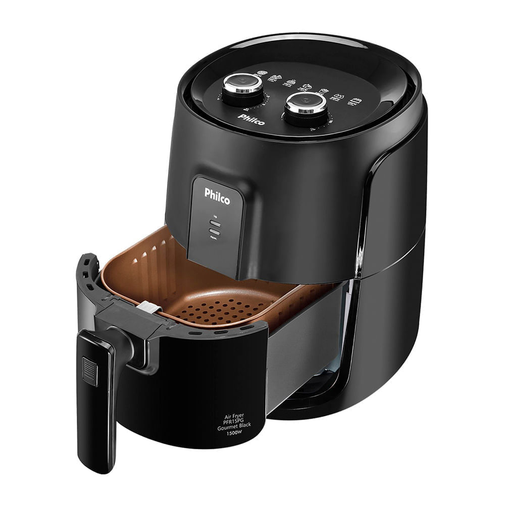 Fritadeira Elétrica Philco Air Fryer Gourmet Black 4,4L PFR15PG Preta