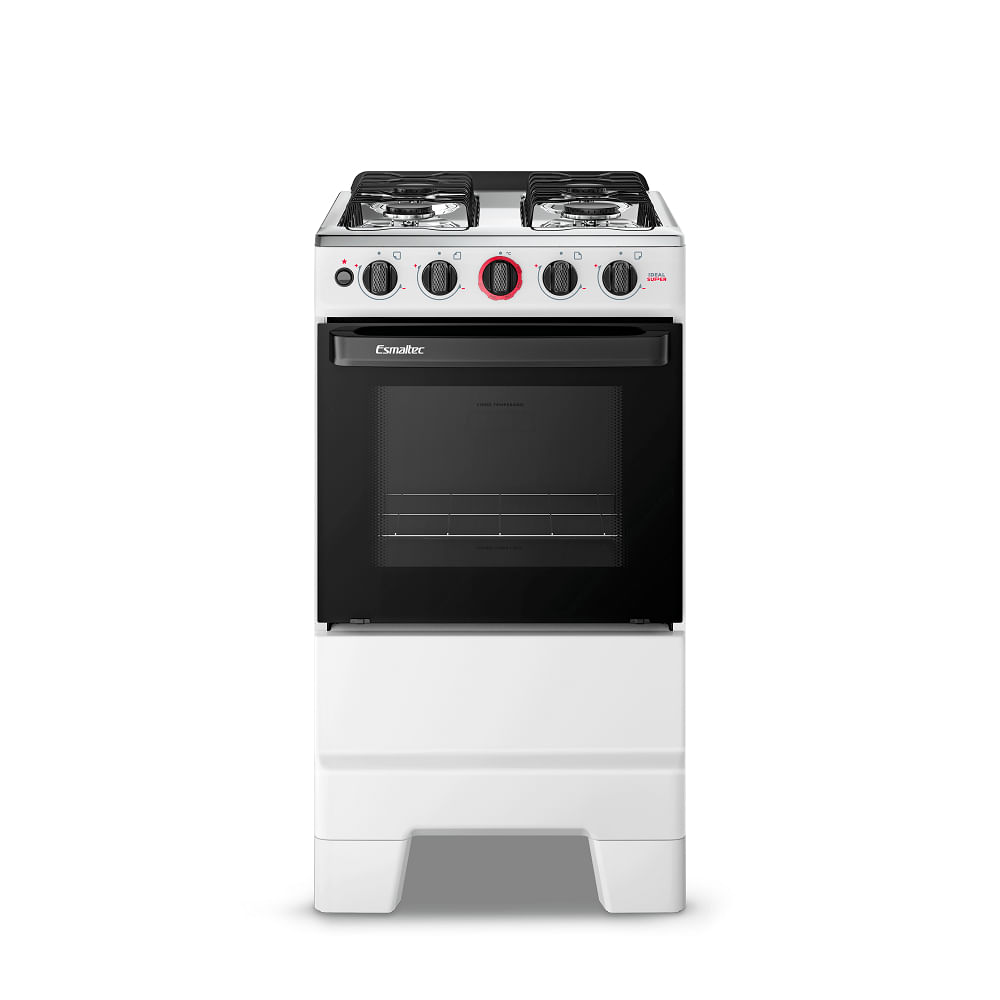 Fogão de Piso Esmaltec 4 Bocas com Acendimento Manual Branco Ideal Super – Bivolt