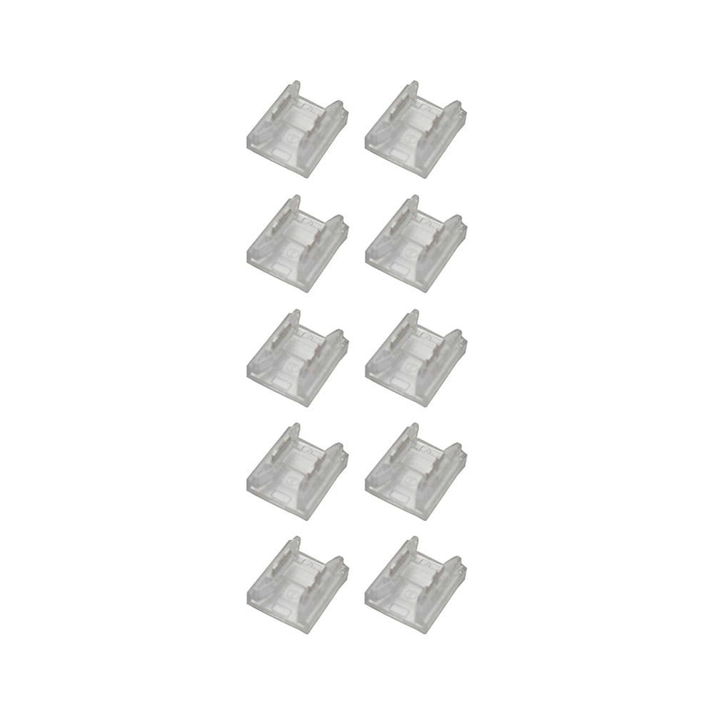Kit 10 Emendas Conector Astraled Reto para Fita de Led 8mm