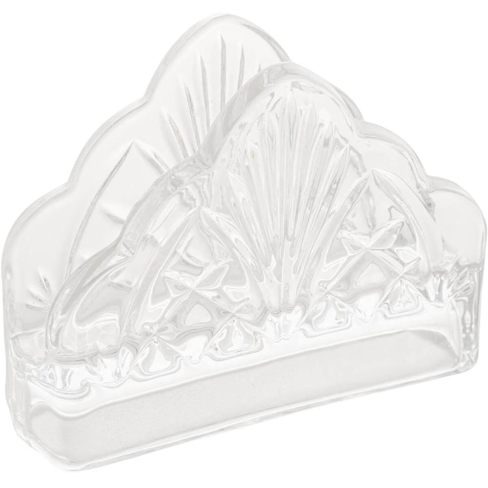 Jogo 10 Suporte para Papel de Mesa 12,5cm Cristal Dublin Lyor Porta Guardanapos