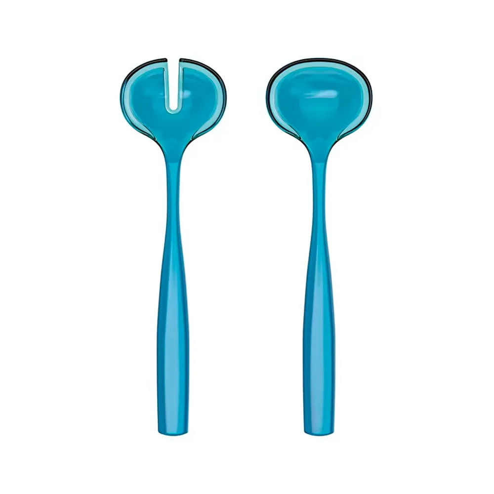 TALHERES GUZZINI PARA SERVIR SALADA DOLCEVITA BIO PLÁSTICO 28CM AZUL TURQUESA 29730148