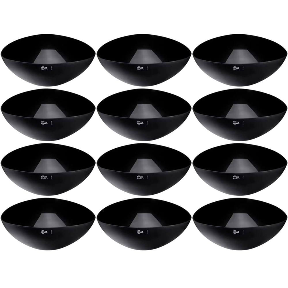 12 Tigelas Pretas 5L Servir Salada Frutas Pipoca Restaurantes Coza Essential Triangular