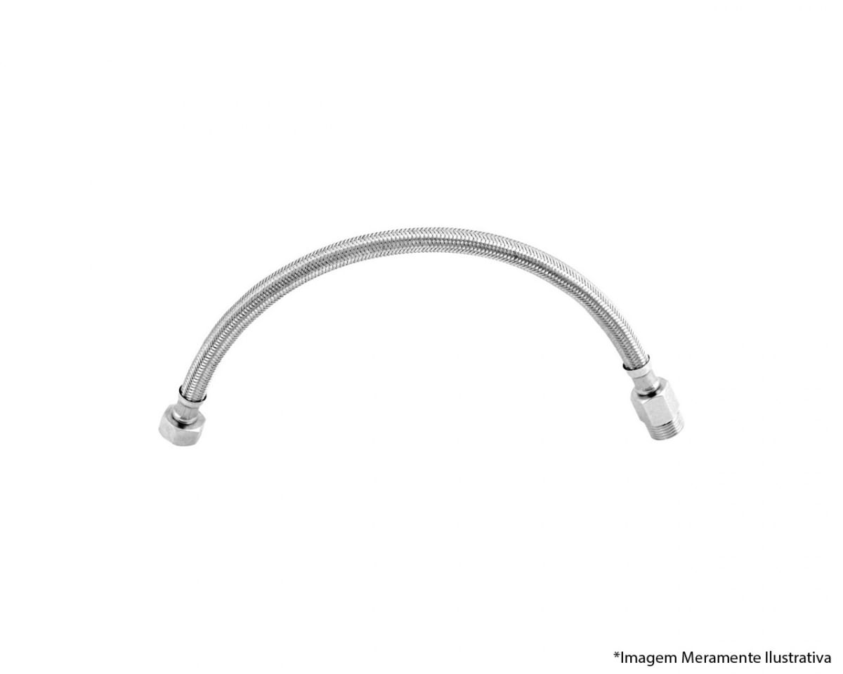 Engate Flexivel Malha Inox Trancado 60Cm Blister