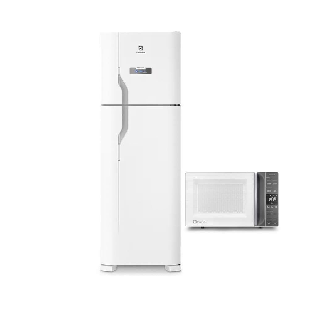 Refrigerador Electrolux DFN41 Frost Free com Painel de Controle Externo 371L + Micro Ondas Electrolux ME23B 23L