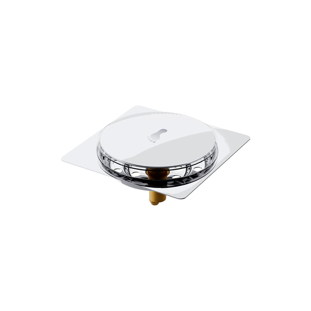 Grelha para Ralo Click Inteligente Blukit 15x15 Cromado
