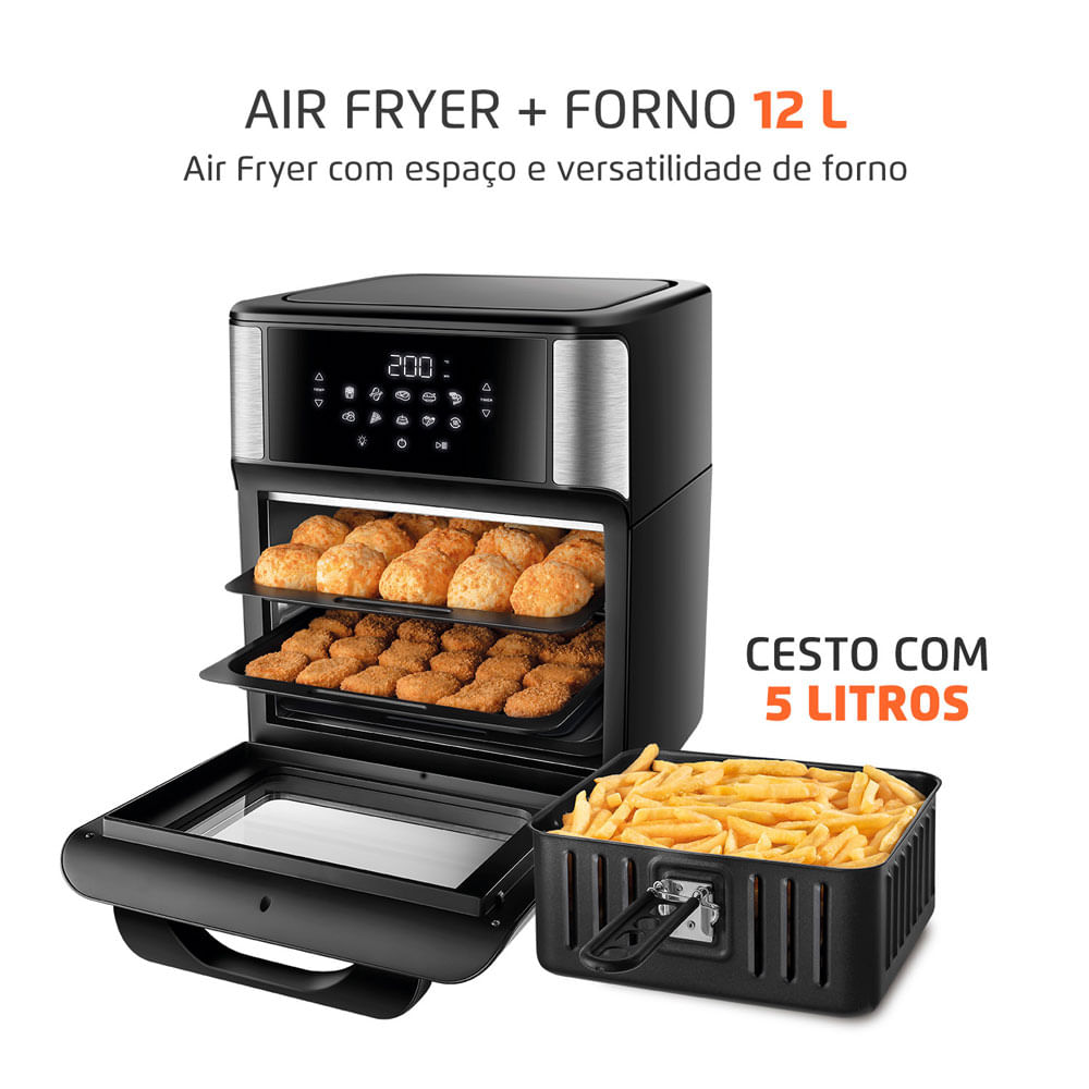 Fritadeira Air Fryer Forno Oven 12L 110V - Mondial