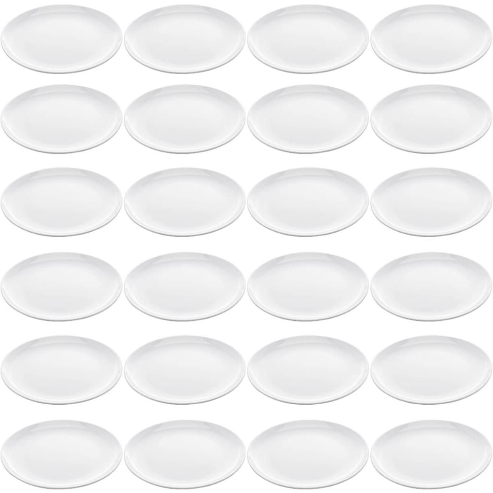 Kit 24 Pratos de Melamina Brancos para Restaurantes Hotéis Bares 25,5cm para Servir Lyor