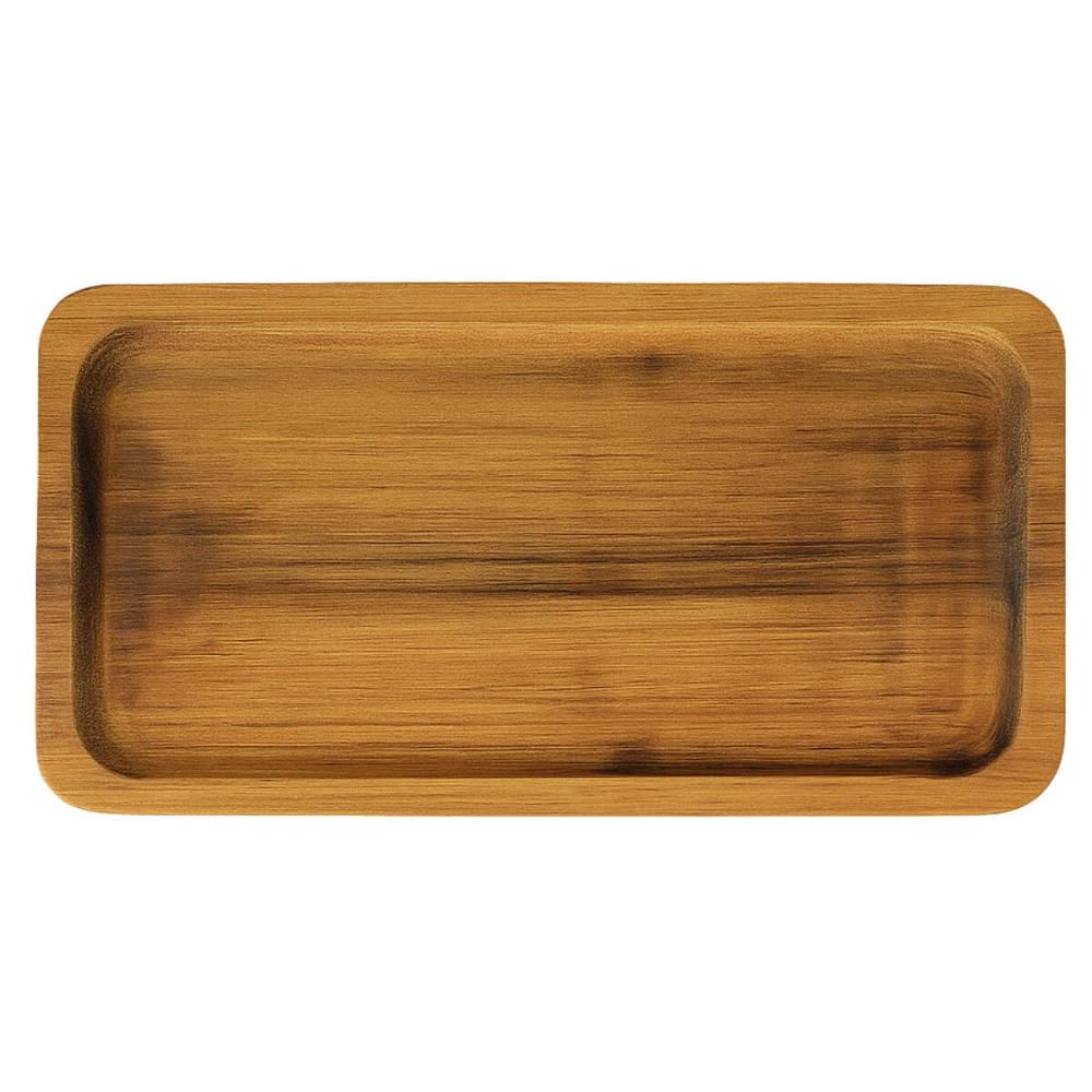 Kit 40 Tábuas Teca Bandeja Restaurante 20x10cm Petisqueira Multiuso Zanline