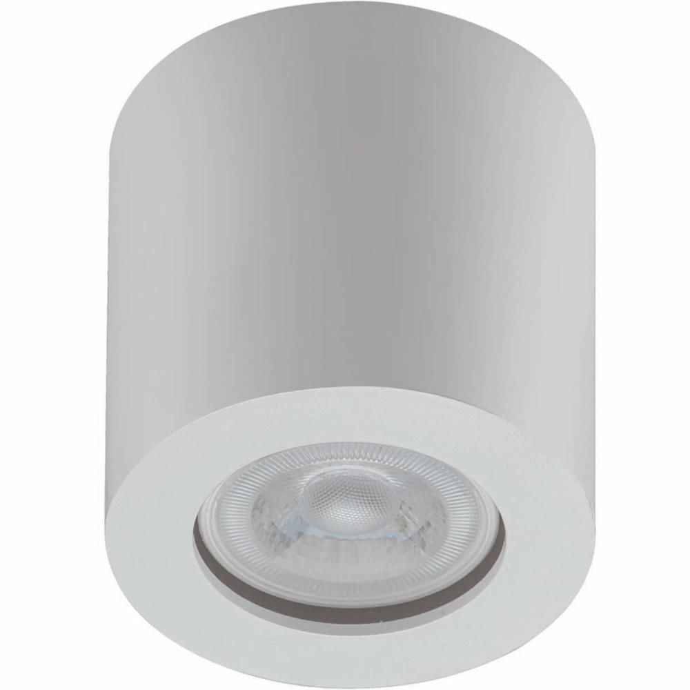 Spot de Sobrepor Redondo Branco Bivolt MR16 Luminária de Teto Baixa Zoom Dital
