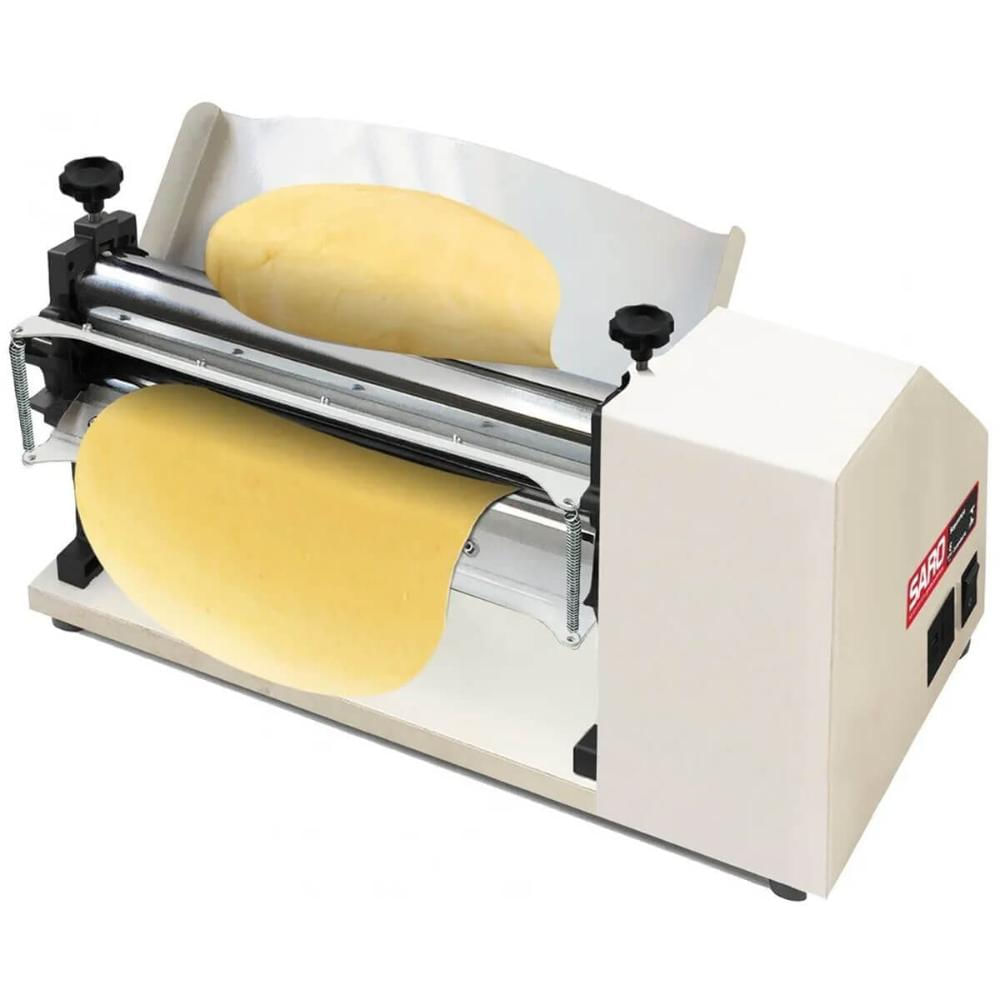Cilindro Laminador de Massas Elétrico Standart 400x57mm Bivolt Saro Branco
