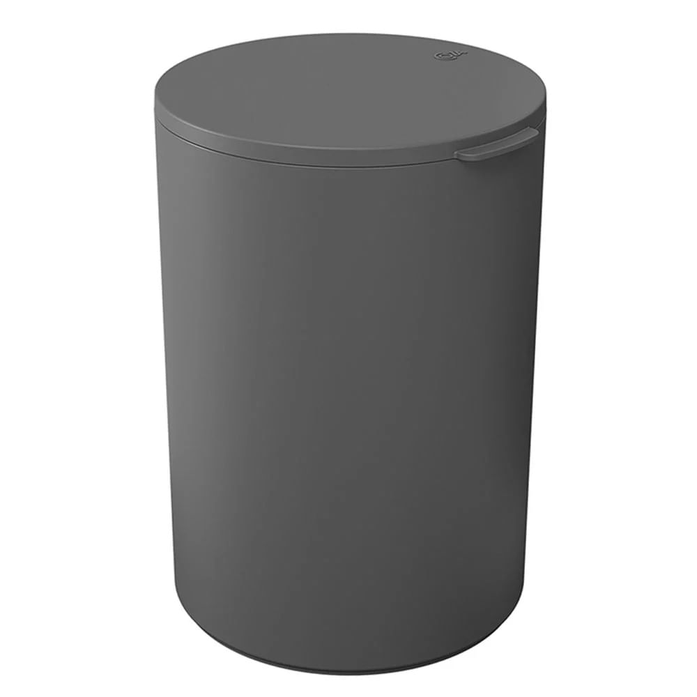 Lixeira Com Tampa Serene 5L Cinza Chumbo Coza 13106 3536