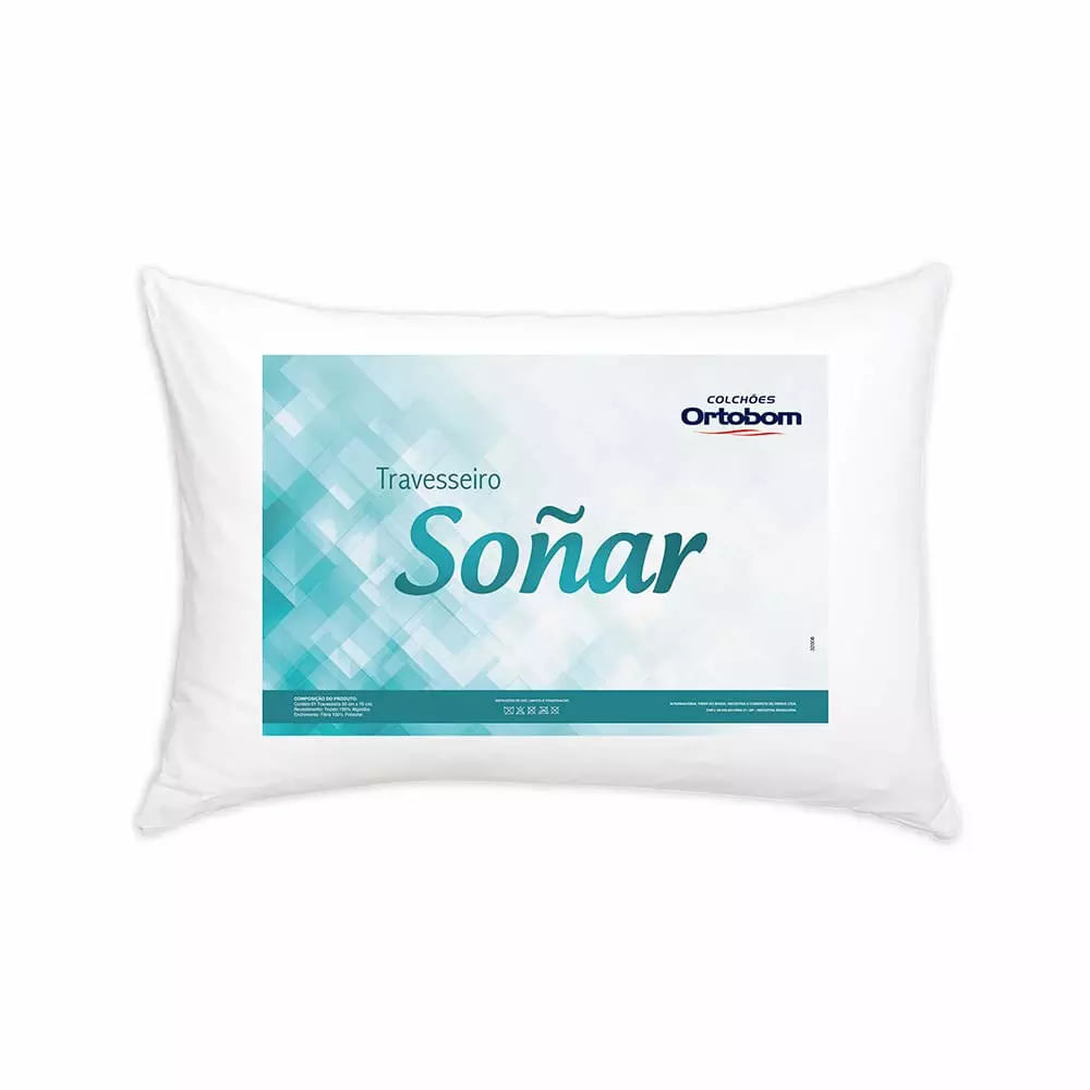 Travesseiro Antialérgico Ortobom Sonar 50x70 Branco