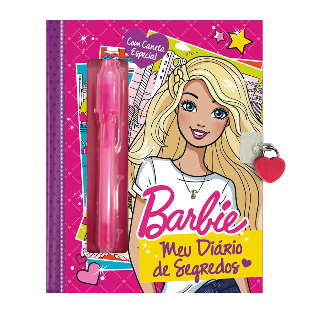 Meu Diário de Segredos Ciranda Cultural Barbie 96 Folhas