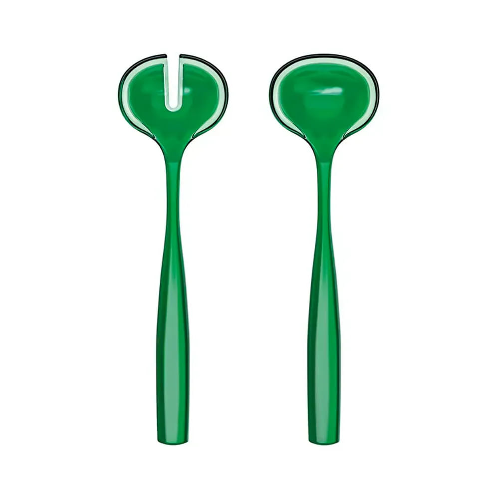 TALHERES DE SERVIR SALADA GUZZINI EM BIO PLÁSTICO 28CM VERDE ESMERALDA 29730169