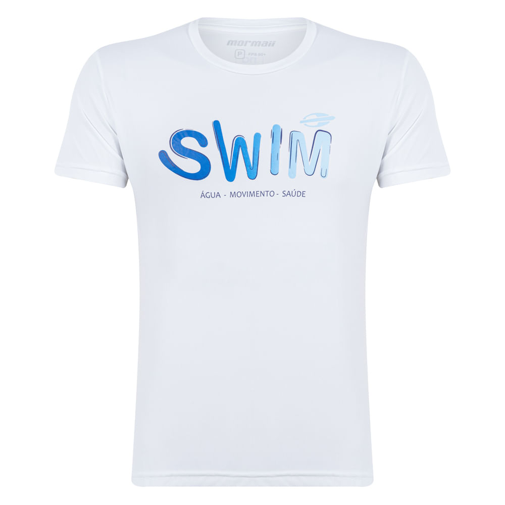 Camiseta Mormaii Natação Swin Com proteção UV Masculina G / Branco