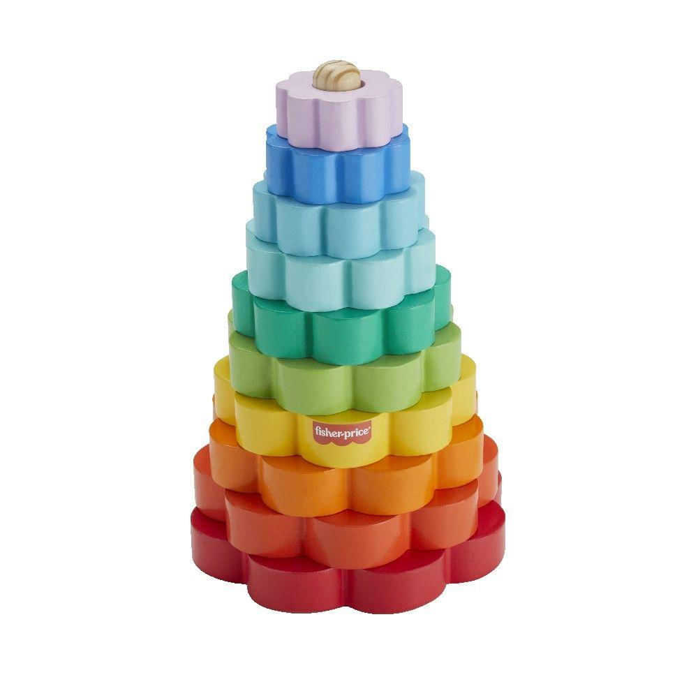 Fisher-Price Anéis Empilháveis de Madeira - Mattel