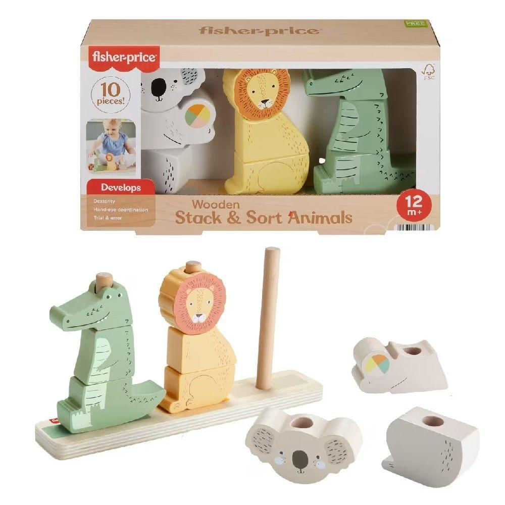 Fisher-Price Animais Empilháveis de Madeira - Mattel