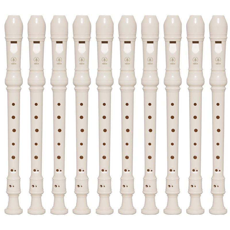 Kit 15 Flautas Doce Soprano Barroca Em C YRS-24B Yamaha