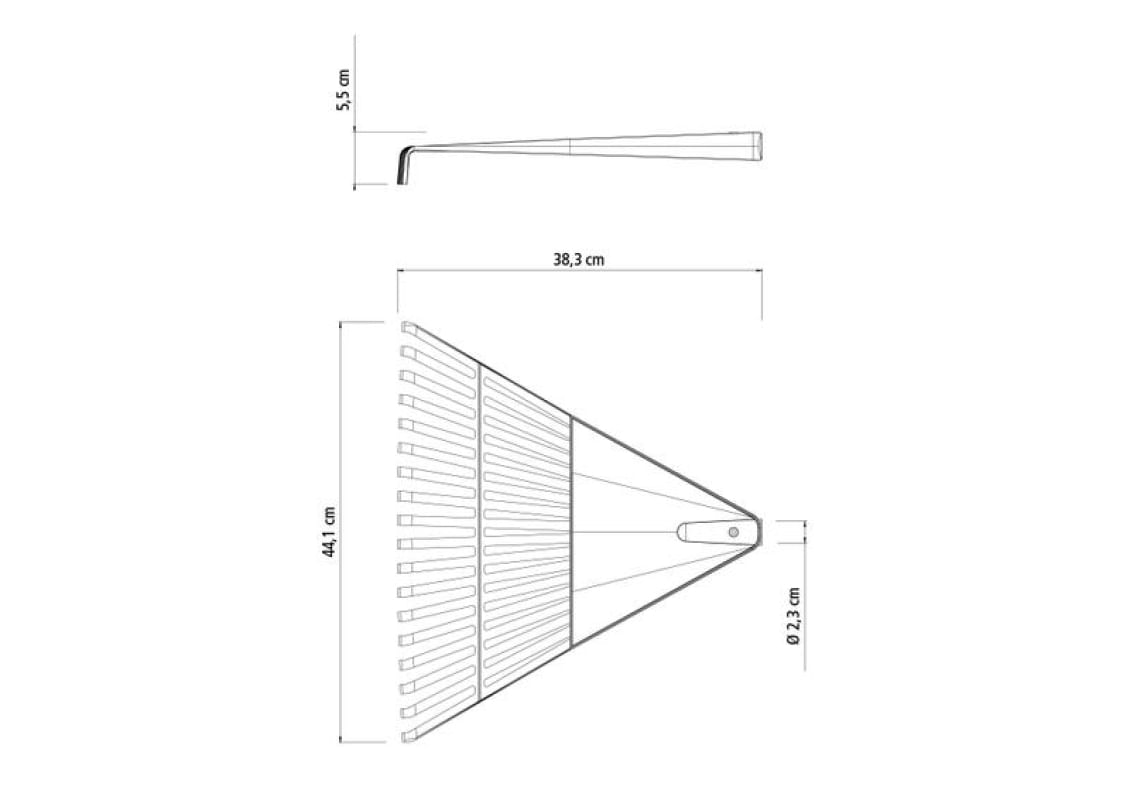 Vassoura Jardim Plástica 18 Dentes Sem Cabo Tramontina