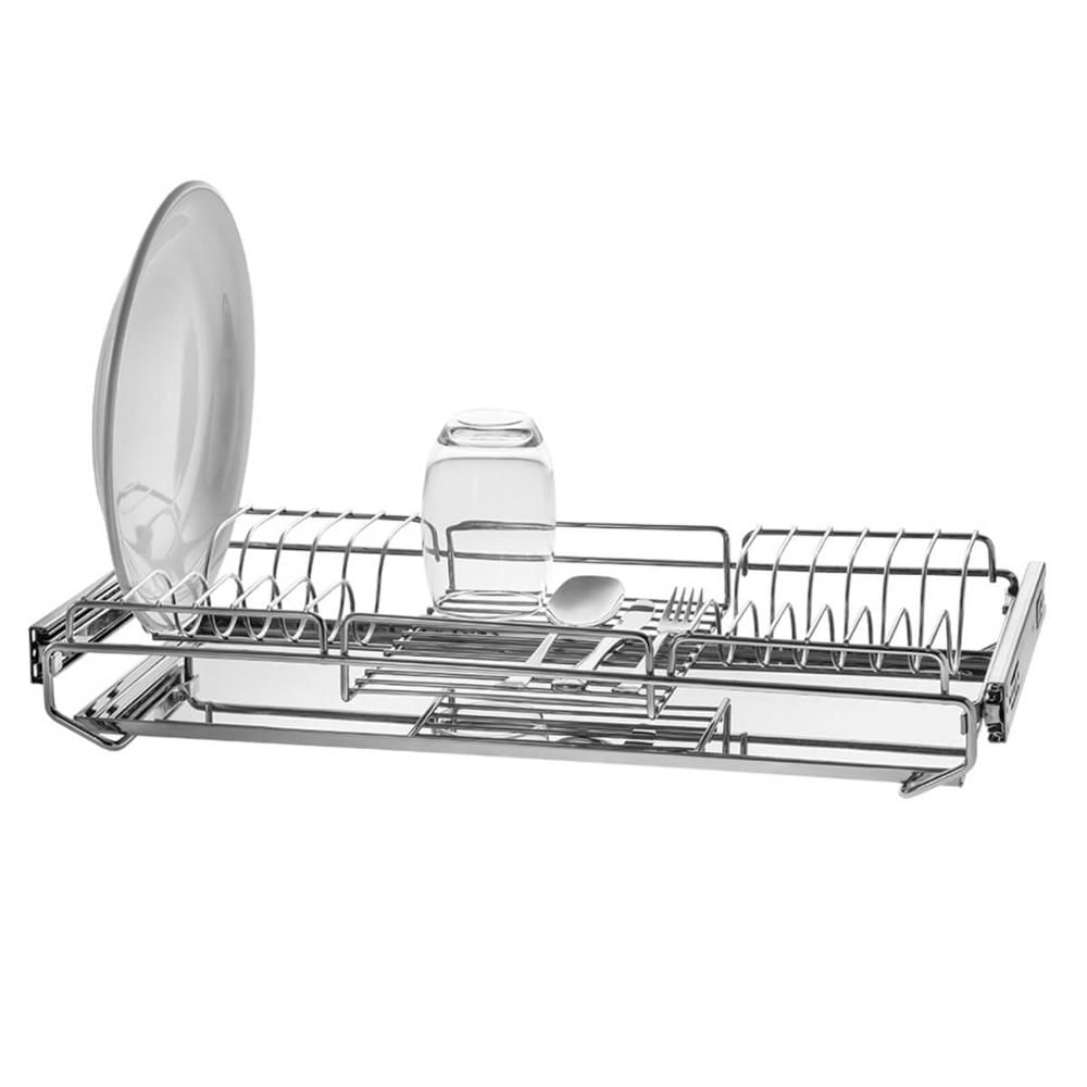Escorredor de Louças 770mm Aéreo Corrediças Deslizantes com Bandeja Inox Schmitt