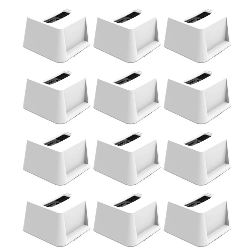 Kit 12 Porta Guardanapos de Mesa Quadrado Branco Restaurante Lanchonete Bar Crippa