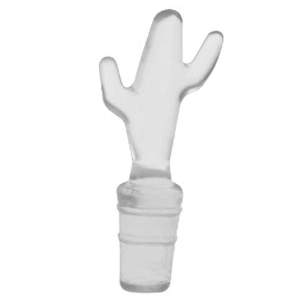 Tampa para Fechar Garrafa de Vinhos Espumante Rolha 8x2cm PVC Cactus Transparente