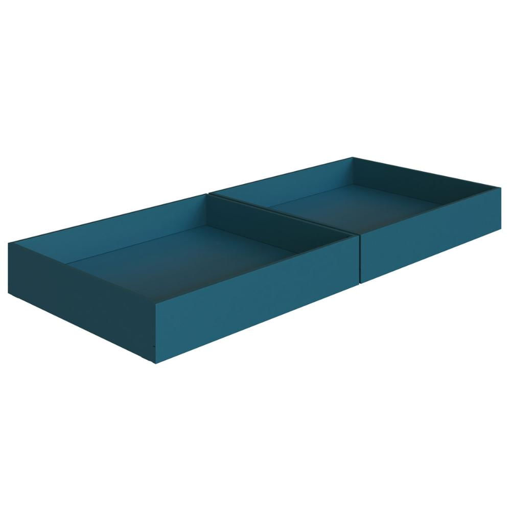 Conjunto 2 Gavetões Individuais para Beliche Azul Secreto