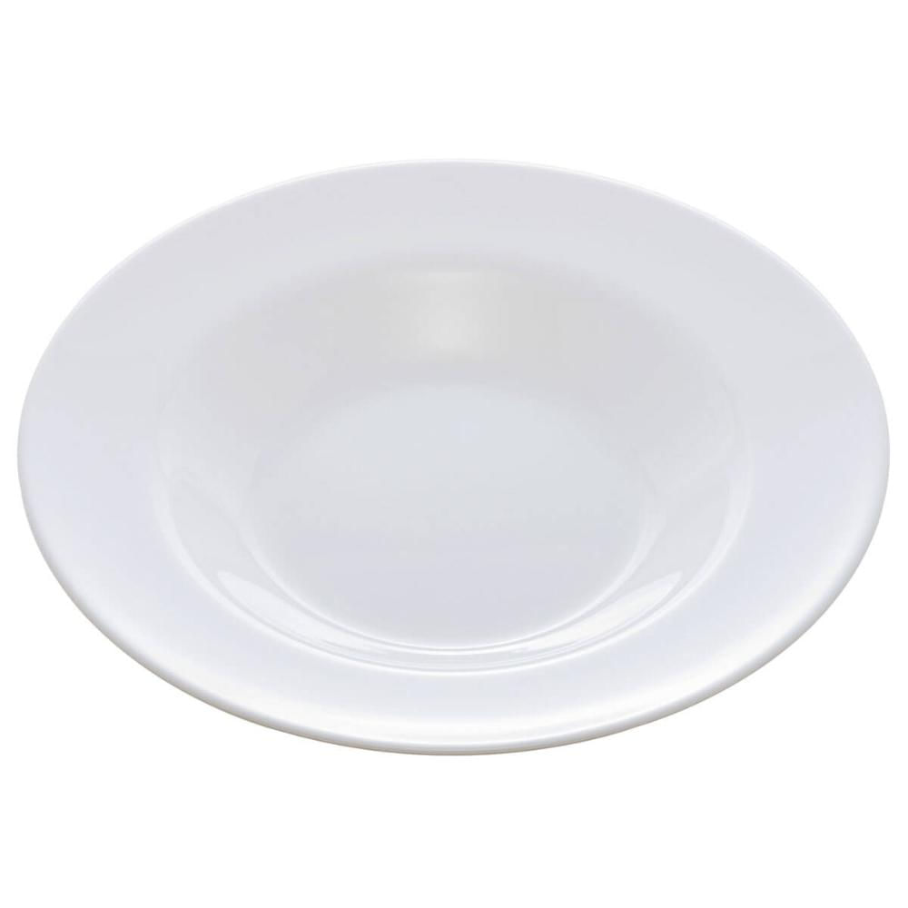 Prato Fundo Branco 28cm Vidro Opalino Avulso Massa Risoto Entradas Friends Time Lyor