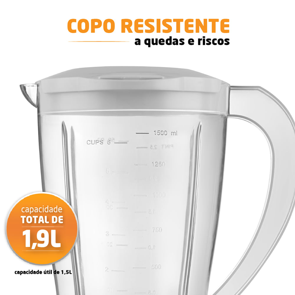 Liquidificador Mondial Easy Power L-550-W Branco - 127V