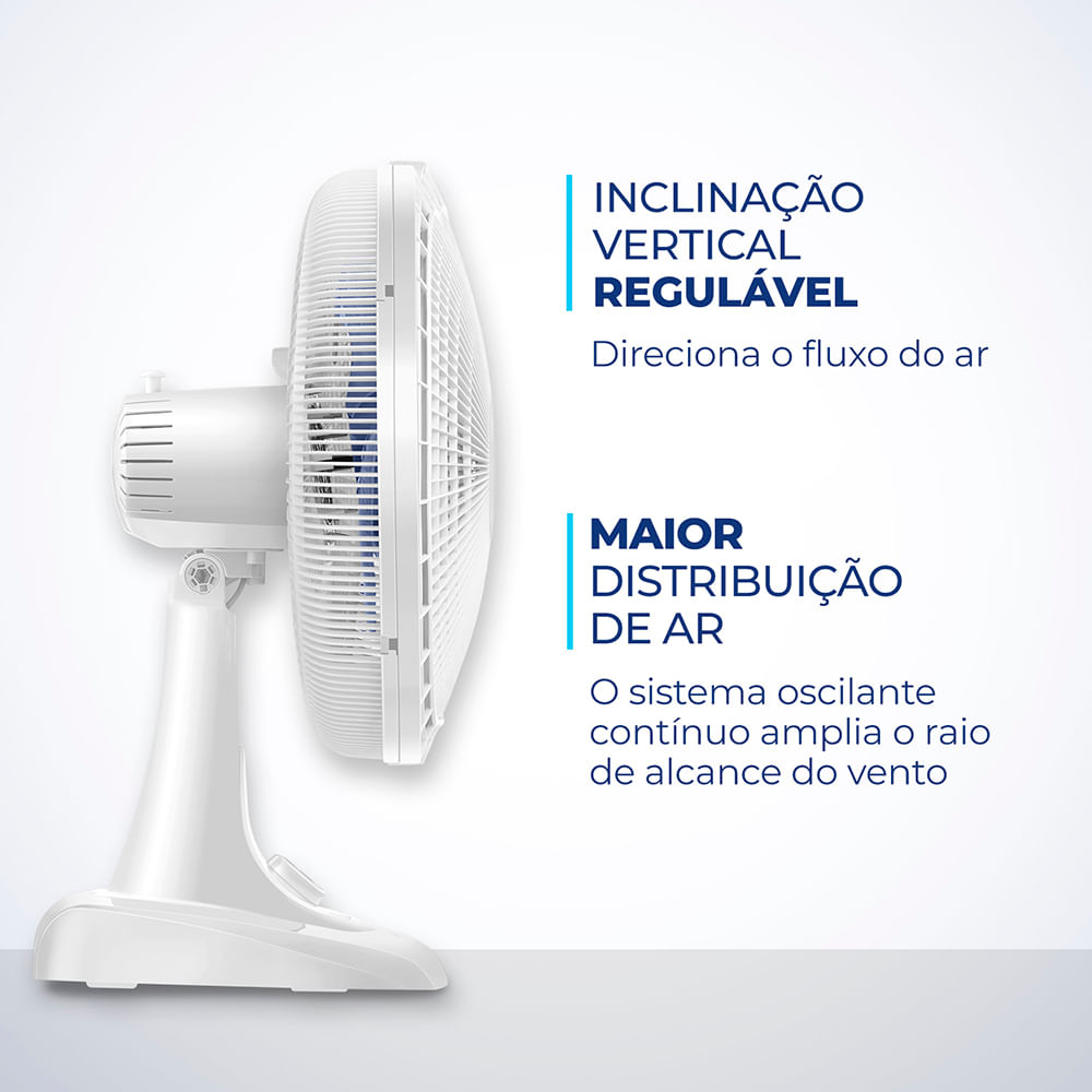 Ventilador de Mesa Mondial 6 Pás Super Power VSP-40-W - 40cm 220V