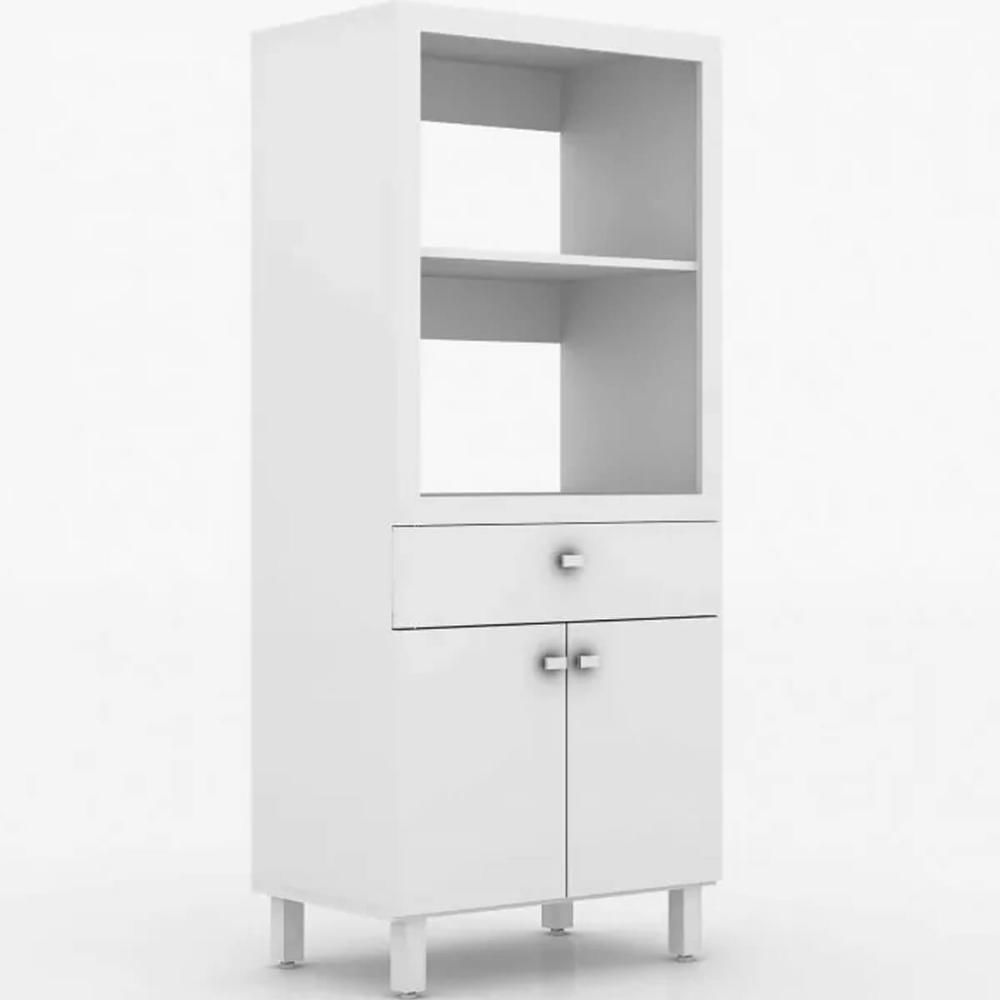 Armário Balcão para Forno e Micro-ondas com 2 Portas e 1 Gaveta BL3305 Branco Tecnomobili