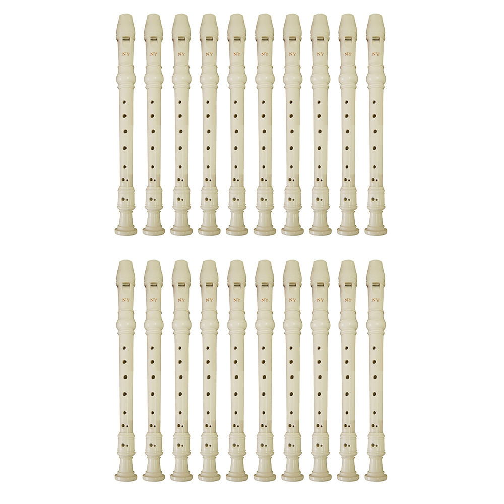 Kit 20 Flautas Doce Germânica FL 20G New York